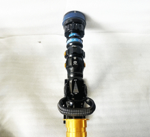 Stainless steel or aluminum alloy Self-Priming Foam Nozzle with a red appearance treated by anodization