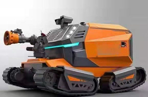 로봇 RXR-M150GD와 싸우는 All Terrain 복복선 1000m 화재